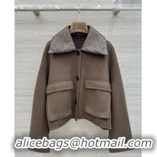 Buy New Cheap Bottega Veneta Wool and Cashmere Coat BV100616 Brown 2026