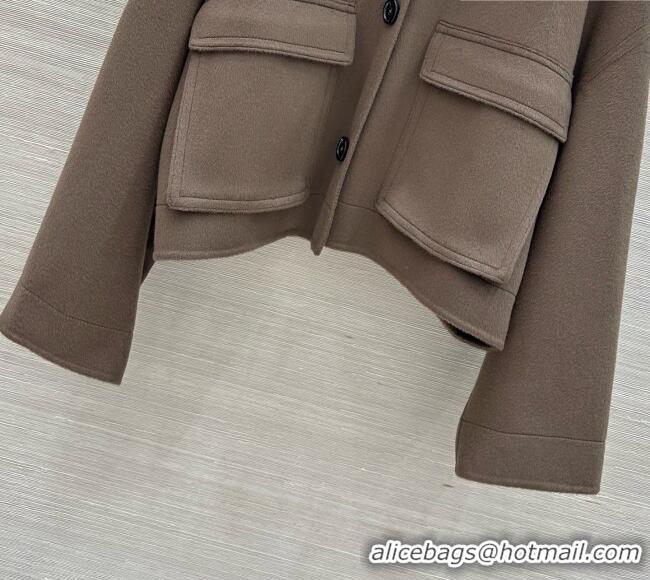 Buy New Cheap Bottega Veneta Wool and Cashmere Coat BV100616 Brown 2026