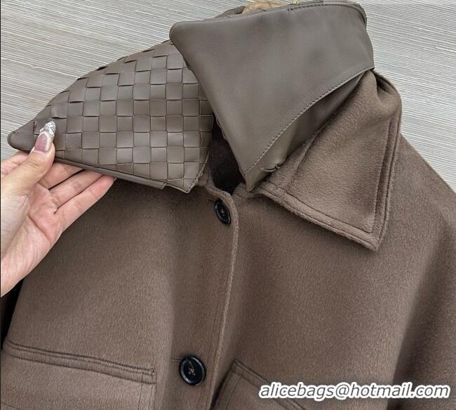 Buy New Cheap Bottega Veneta Wool and Cashmere Coat BV100616 Brown 2026