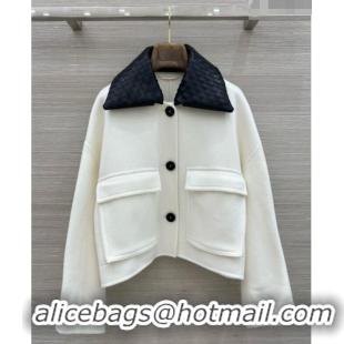 Grade Design Bottega Veneta Wool and Cashmere Coat BV100618 White 2026