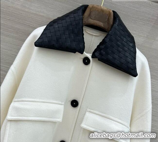 Grade Design Bottega Veneta Wool and Cashmere Coat BV100618 White 2026