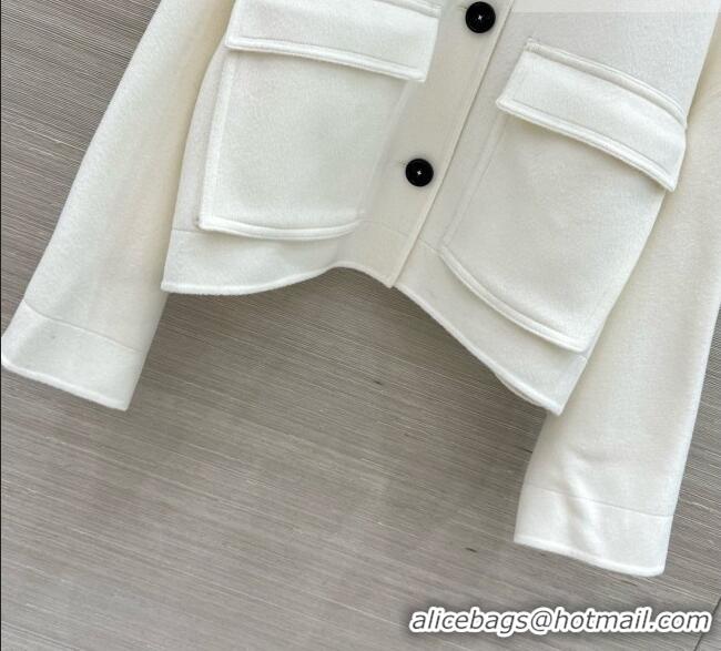 Grade Design Bottega Veneta Wool and Cashmere Coat BV100618 White 2026