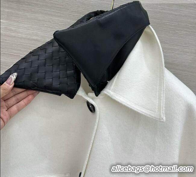 Grade Design Bottega Veneta Wool and Cashmere Coat BV100618 White 2026