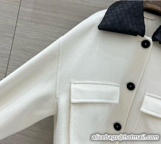 Grade Design Bottega Veneta Wool and Cashmere Coat BV100618 White 2026