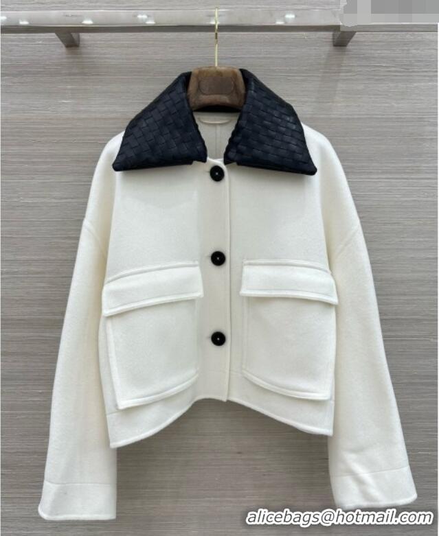 Grade Design Bottega Veneta Wool and Cashmere Coat BV100618 White 2026