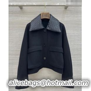 Good Looking Bottega Veneta Wool and Cashmere Coat BV100619 Black 2026