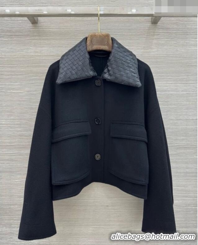 Good Looking Bottega Veneta Wool and Cashmere Coat BV100619 Black 2026