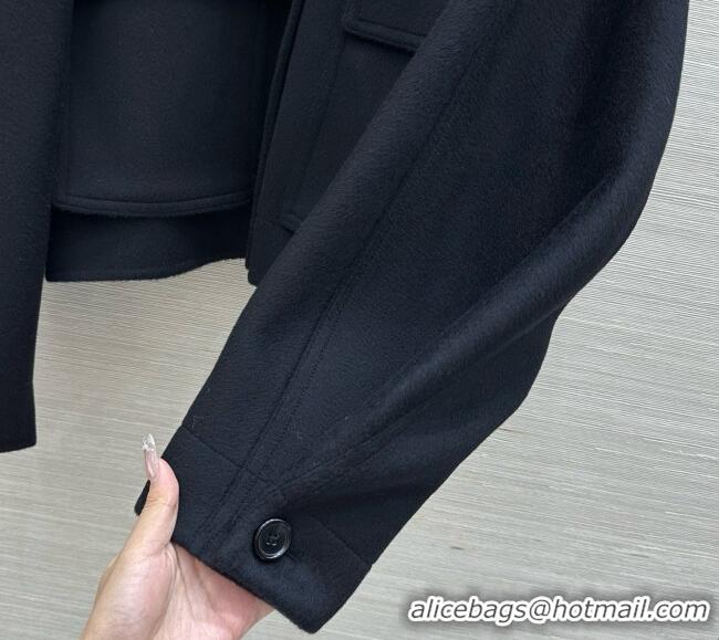 Good Looking Bottega Veneta Wool and Cashmere Coat BV100619 Black 2026