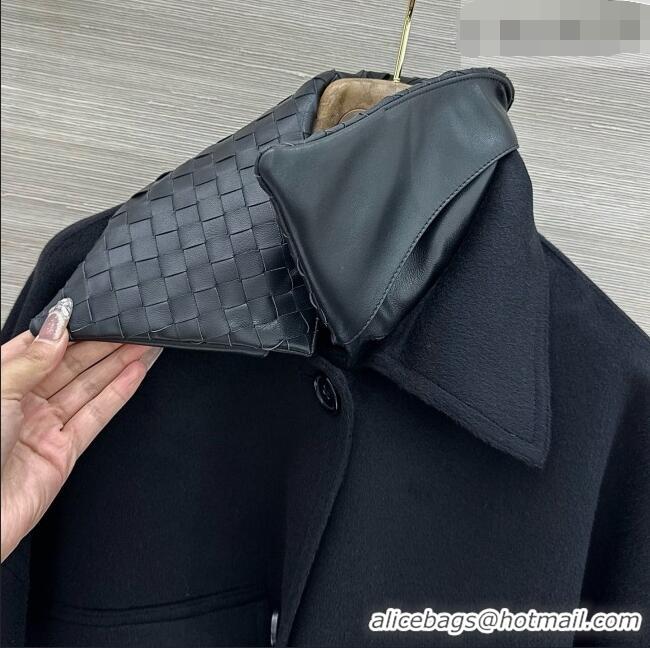 Good Looking Bottega Veneta Wool and Cashmere Coat BV100619 Black 2026