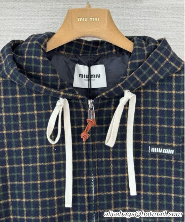 Best Quality Miu Miu Jacket M100628 Green/Deep Blue 2026