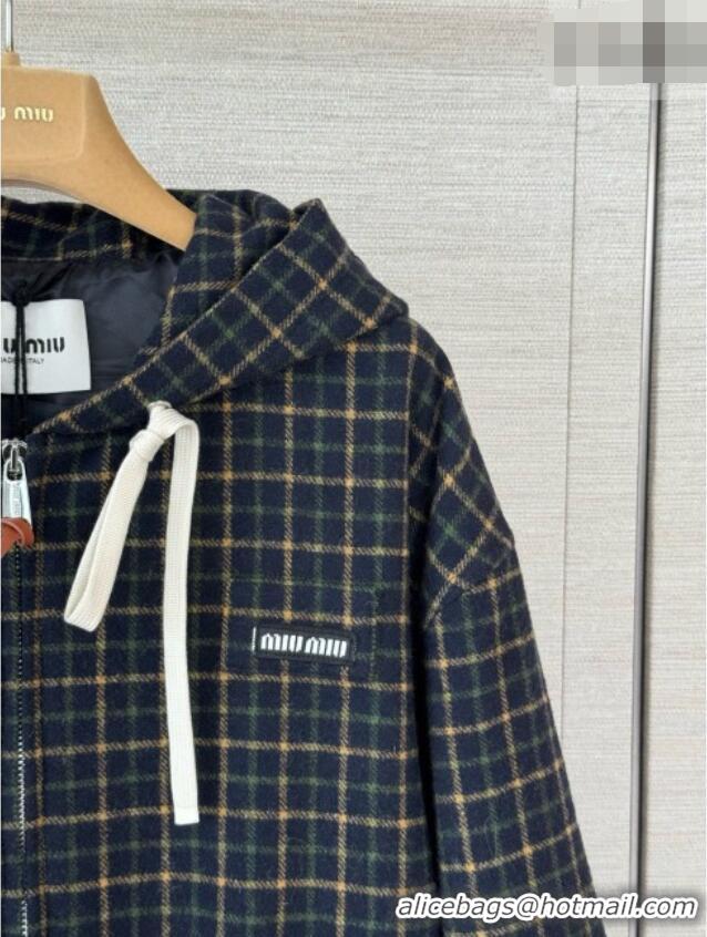 Best Quality Miu Miu Jacket M100628 Green/Deep Blue 2026