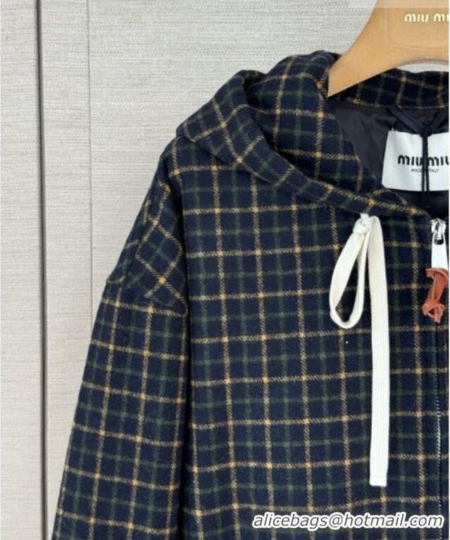 Best Quality Miu Miu Jacket M100628 Green/Deep Blue 2026