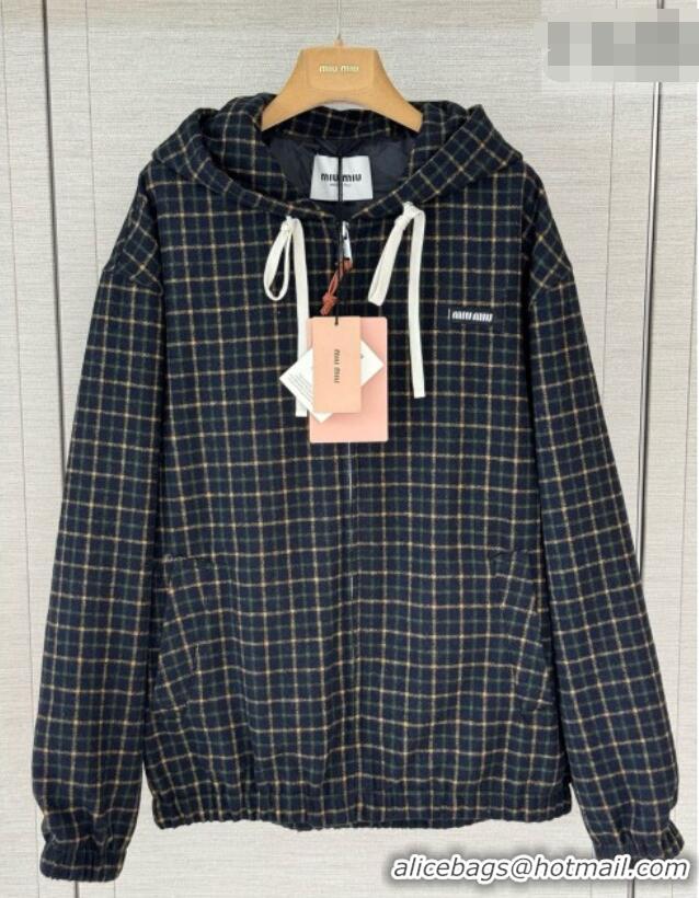 Best Quality Miu Miu Jacket M100628 Green/Deep Blue 2026