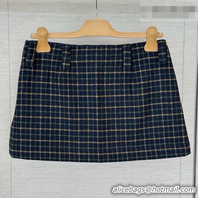 Low Cost Miu Miu Skirt M100629 Green/Deep Blue 2026