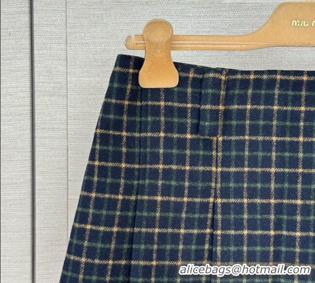 Low Cost Miu Miu Skirt M100629 Green/Deep Blue 2026