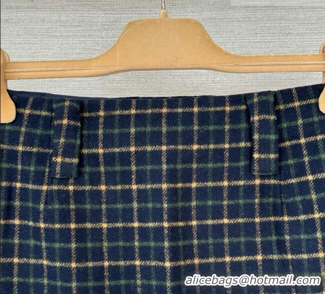 Low Cost Miu Miu Skirt M100629 Green/Deep Blue 2026