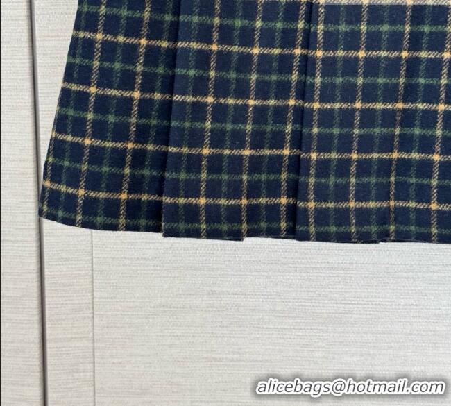 Low Cost Miu Miu Skirt M100629 Green/Deep Blue 2026