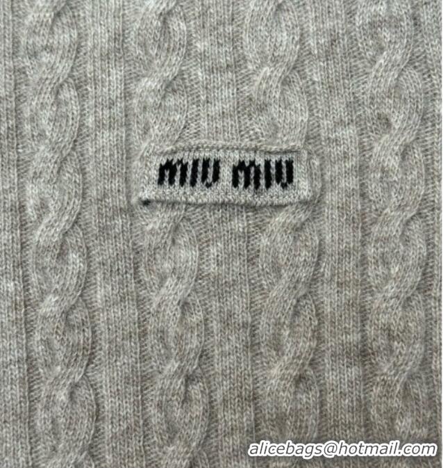 Best Product Miu Miu Wool and Cashmere Sweater M100630 Grey 2026