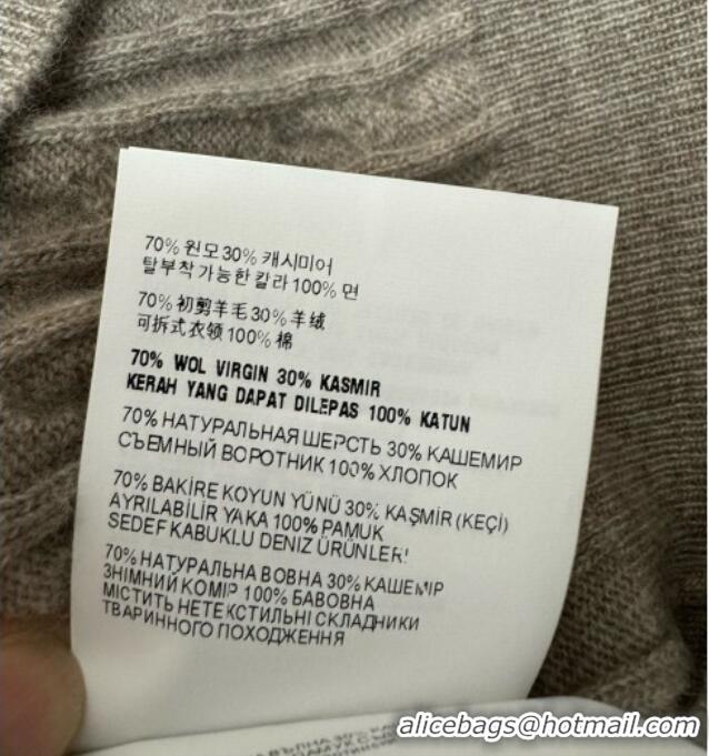 Best Product Miu Miu Wool and Cashmere Sweater M100630 Grey 2026
