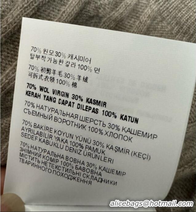 Best Price Miu Miu Wool and Cashmere Sweater M100631 Grey 2026