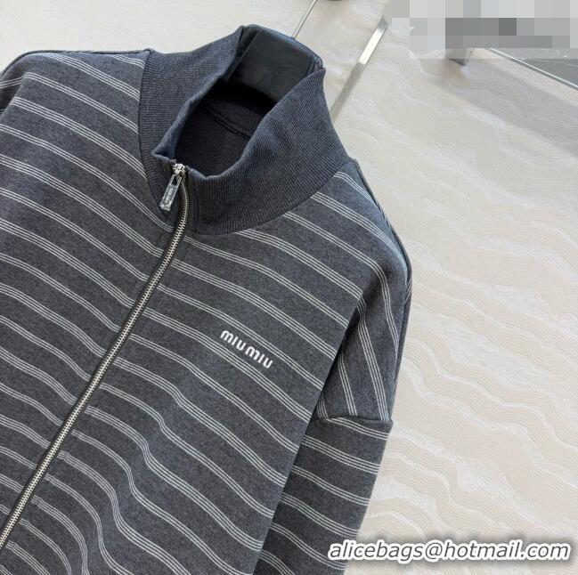 Best Quality Miu Miu Cotton Jacket M100644 Grey 2026