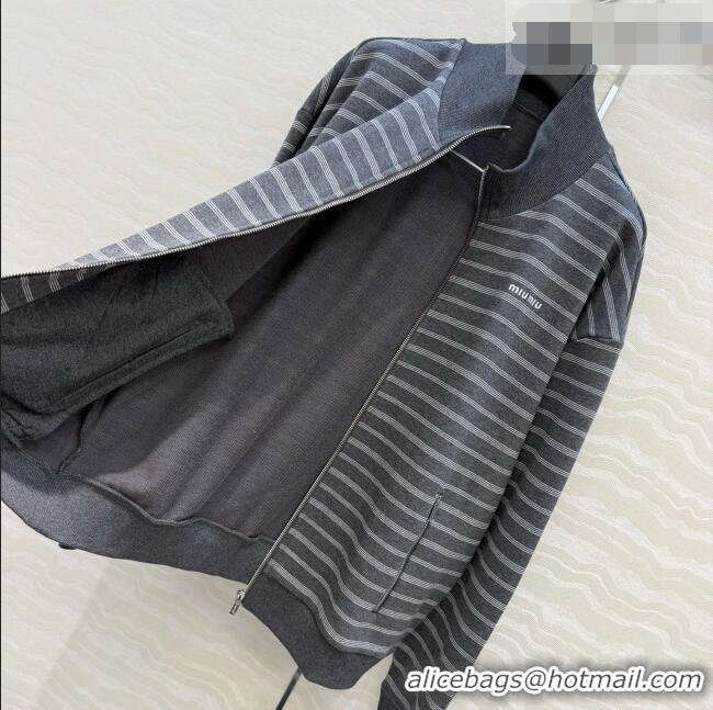 Best Quality Miu Miu Cotton Jacket M100644 Grey 2026