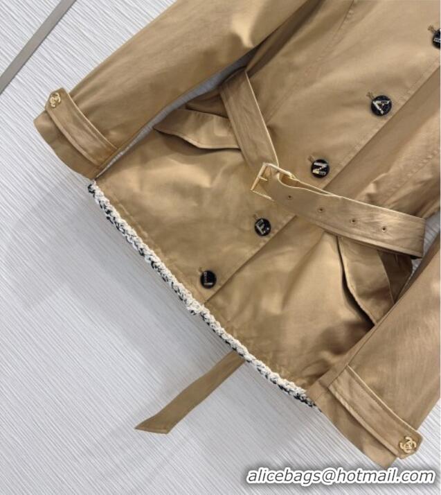 Best Grade Chanel Trench Coat CH100620 Khaki 2026