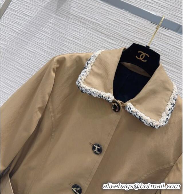 Best Grade Chanel Trench Coat CH100620 Khaki 2026
