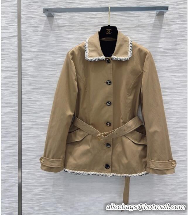 Best Grade Chanel Trench Coat CH100620 Khaki 2026