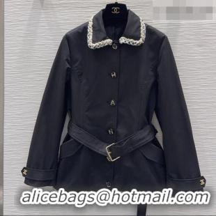 Grade Quality Chanel Trench Coat CH100621 Black 2026