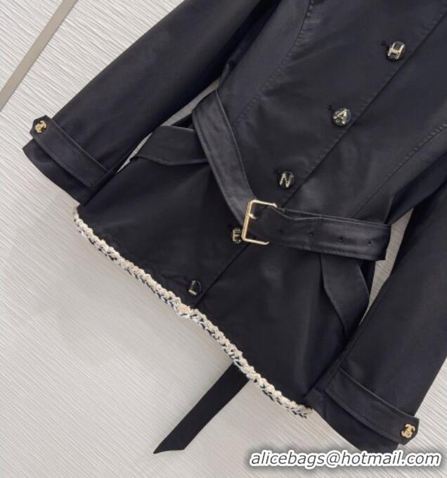Grade Quality Chanel Trench Coat CH100621 Black 2026