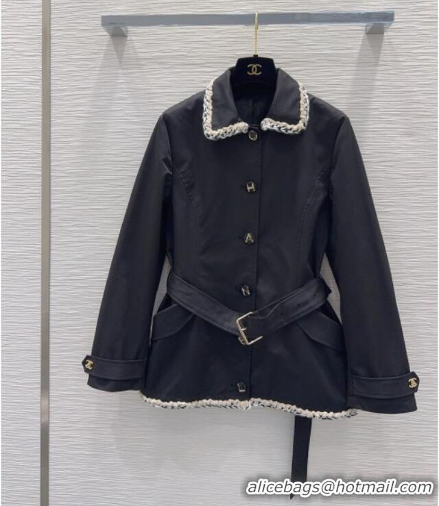 Grade Quality Chanel Trench Coat CH100621 Black 2026