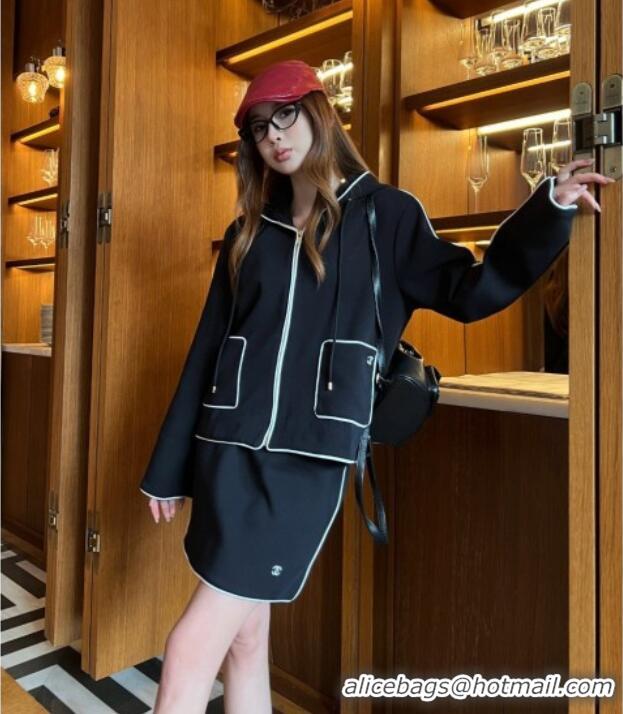 Top Design Chanel Cotton Jacket and Skirt A100642 Black 2026