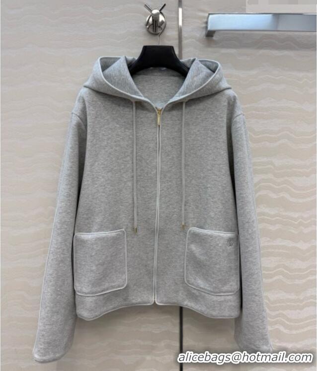 Luxury Cheap Chanel Cotton Jacket and Skirt A100643 Grey 2026