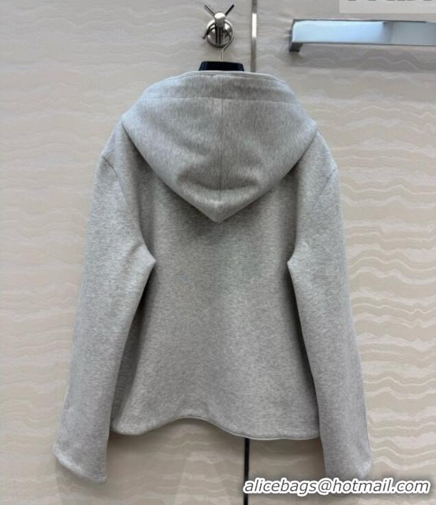 Luxury Cheap Chanel Cotton Jacket and Skirt A100643 Grey 2026