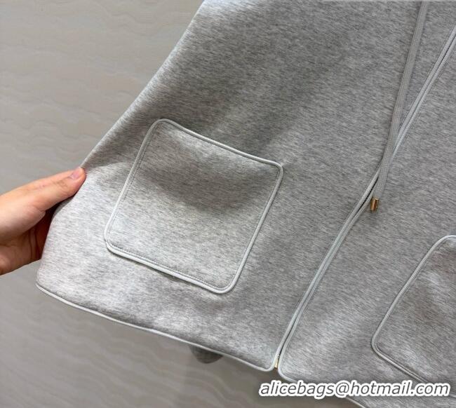 Luxury Cheap Chanel Cotton Jacket and Skirt A100643 Grey 2026