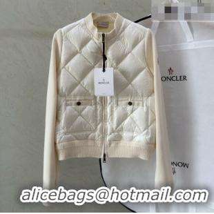 Best Grade Moncler Padded Knit Jacket M100647 White 2026