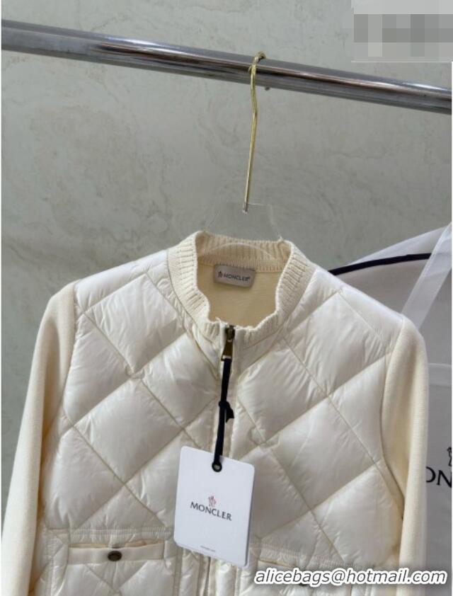 Best Grade Moncler Padded Knit Jacket M100647 White 2026