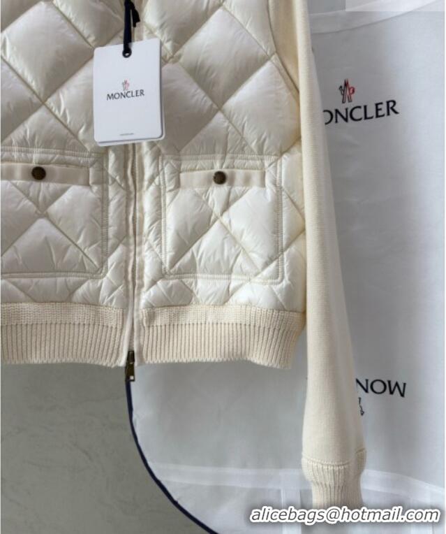 Best Grade Moncler Padded Knit Jacket M100647 White 2026