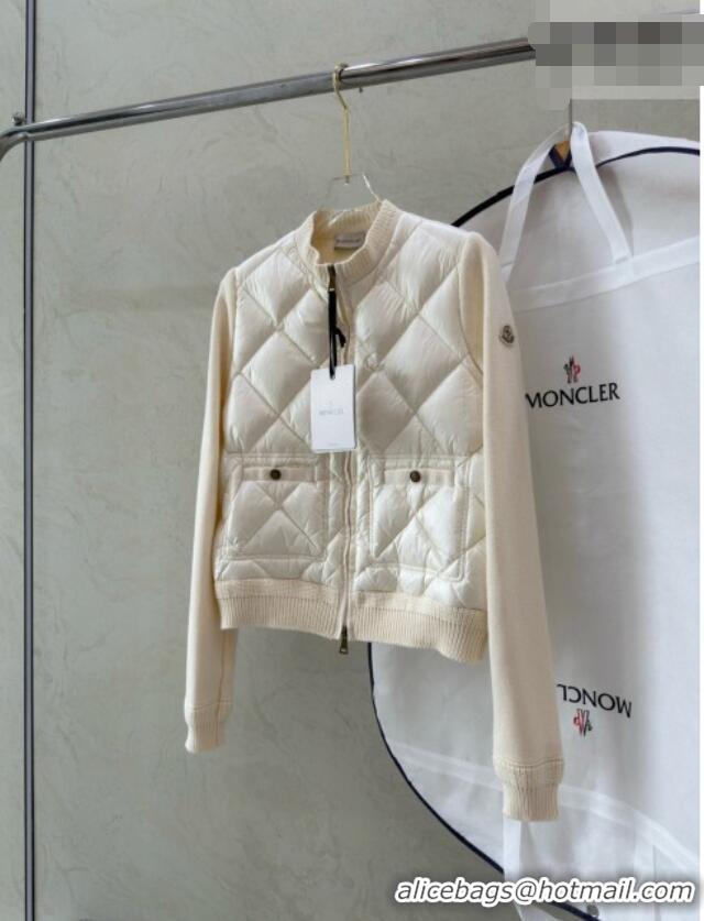 Best Grade Moncler Padded Knit Jacket M100647 White 2026