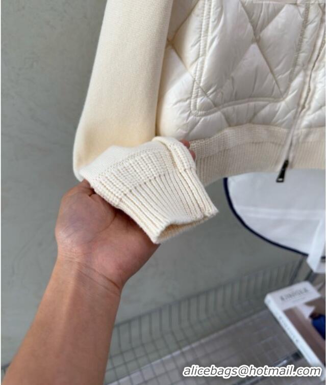 Best Grade Moncler Padded Knit Jacket M100647 White 2026
