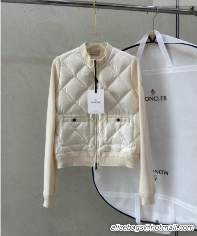 Best Grade Moncler Padded Knit Jacket M100647 White 2026