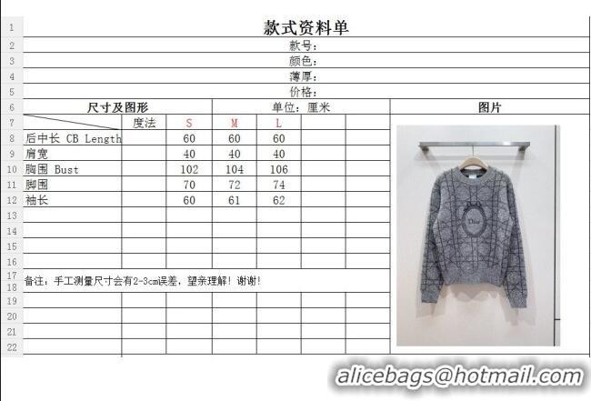 Reasonable Price Dior Wool Sweater D100632 Grey 2026