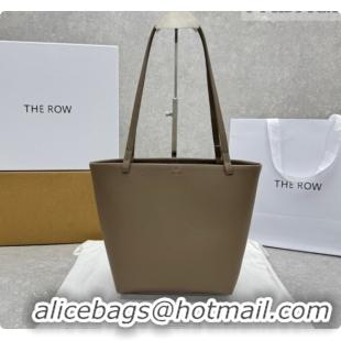 Beautiful The Row Park Tote Three Bag in Grained Leather 1719 Smoked Taupe 2026