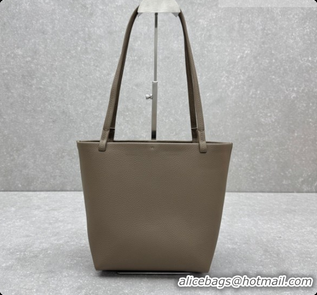 Beautiful The Row Park Tote Three Bag in Grained Leather 1719 Smoked Taupe 2026