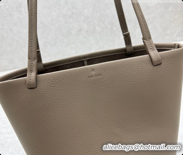 Beautiful The Row Park Tote Three Bag in Grained Leather 1719 Smoked Taupe 2026