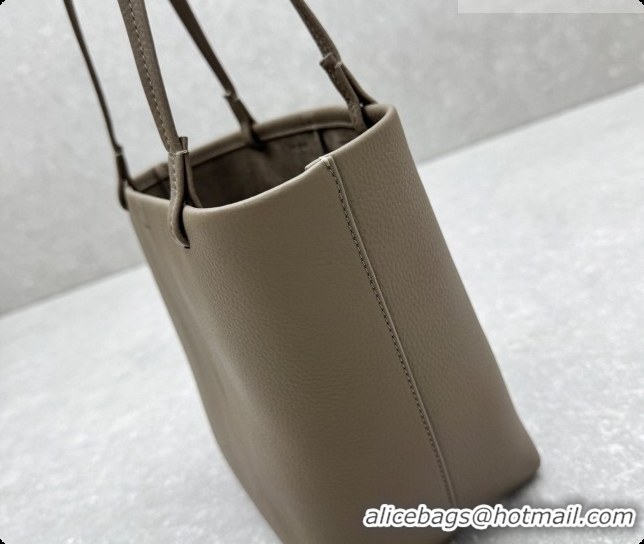 Beautiful The Row Park Tote Three Bag in Grained Leather 1719 Smoked Taupe 2026
