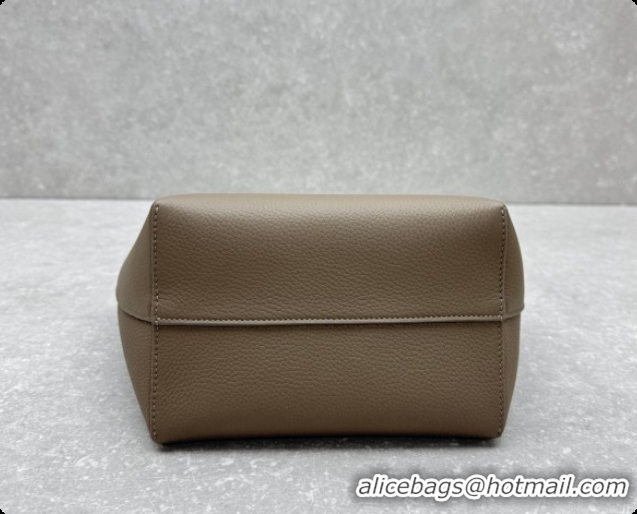 Beautiful The Row Park Tote Three Bag in Grained Leather 1719 Smoked Taupe 2026