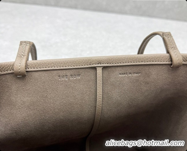 Beautiful The Row Park Tote Three Bag in Grained Leather 1719 Smoked Taupe 2026