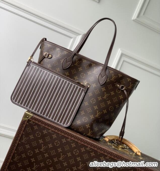 Famous Brand Louis Vuitton Neverfull Inside Out MM in Monogram/Beige Trench Calfskin suede M29973 2026